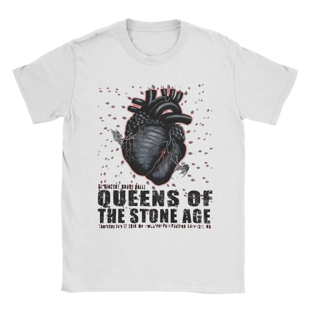 Футболка с графическим принтом Queens of The Stone Age Популярные Топы с коротким рукавом Уличный стиль Пляжная Хлопковая Самая продаваемая Оверсайз футболка