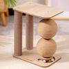 Wood Cat Scratching Post with Sisal Rope Ball - Durable Claw-Grooming Toy for Cats, Multi-Level Design for Play