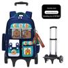 "Large Capacity Trolley Schoolbags for Grade 2, 3, and 6 Students - Card Bara Design To Reduce Carrying Burden"