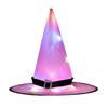 Luminous LED Witch Hat Halloween Glowing Witches Hat Children Party Flashing LED Cap Cosplay Costume Props Tree Hanging Ornament