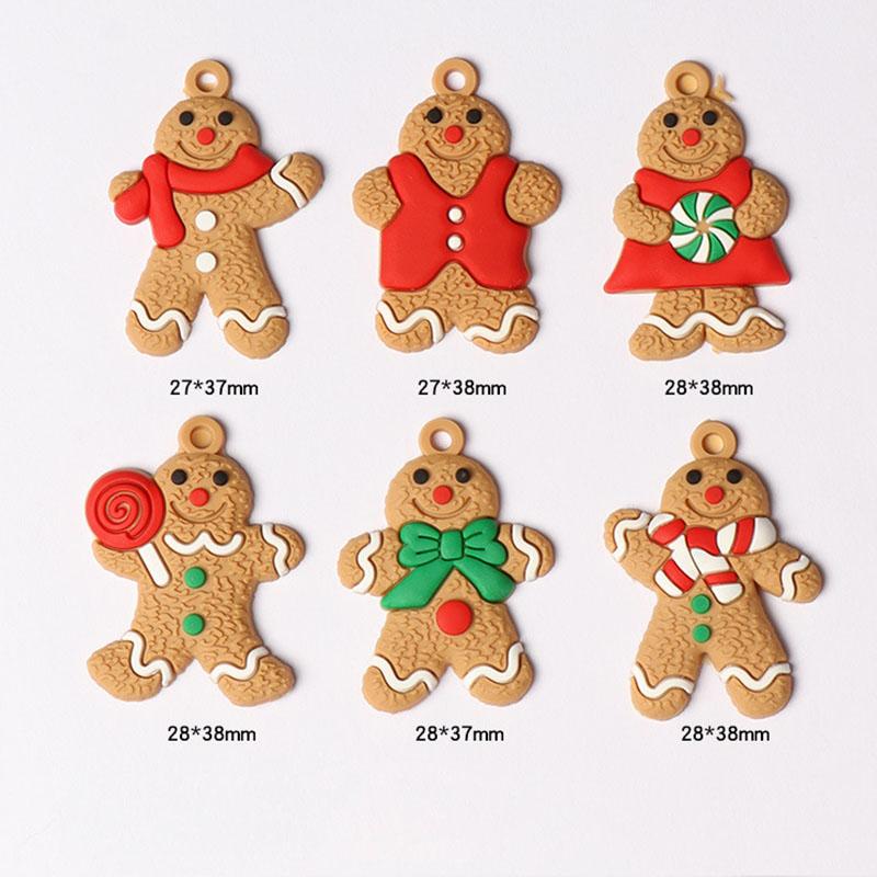 Очаровательный Декор Популярная Рождественская Елка 12 Шт. Орнамент Рекламный Пряничный Человечек Рождественская Елка Красота Подвеска Великобритания Висит