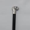 Walking Stick, Wooden Cane, Bulldog Handle, Black and Silver Designer Handmade