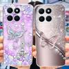 For Honor X6a Phone Case HonorX6a X 6A 4G WDY-LX1 Cute Butterfly Flower Painted Soft Silicone TPU Back Cover Bumper