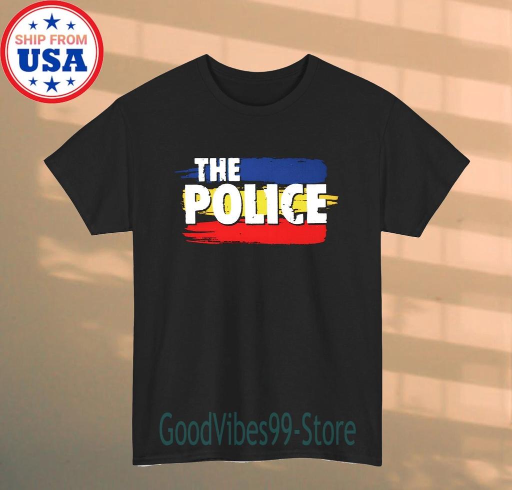 Мужская черная футболка The Police Размеры S-5XL