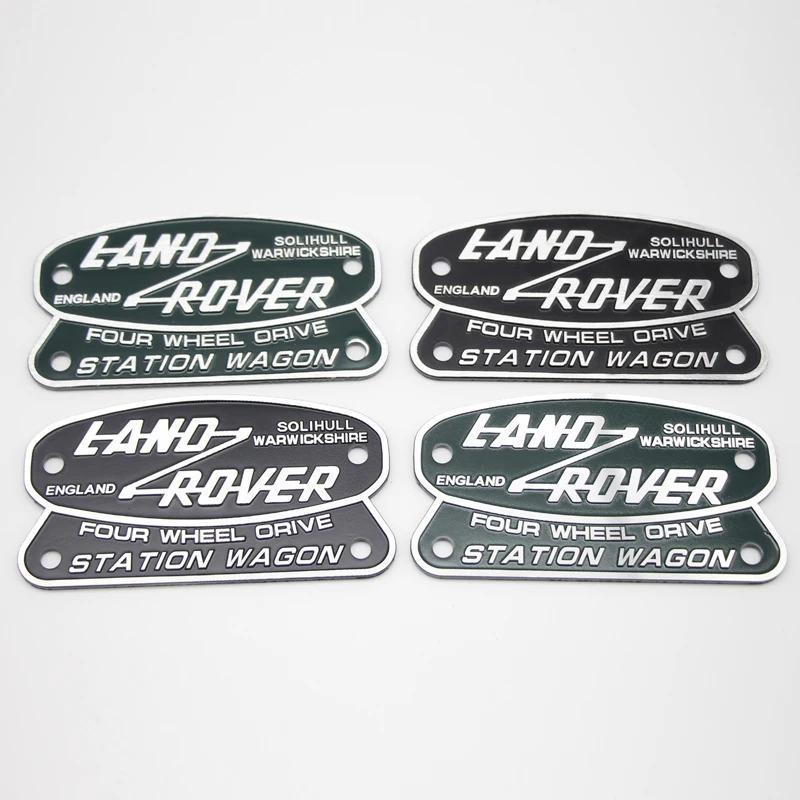 3D Car Front Grille Emblem For Land Rover SOLIHULL ENGLAND Defender 2015 Auto Badge Decoration Trunk Sticker Accessories BQQ0