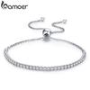 BAMOER Featured Brand DEALS 925 Sterling Silver Sparkling Strand Adjustable Bracelet