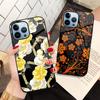 Чехол для телефона с цветочным принтом для Iphone 14pro Max 13 11 12 Mini Xs Xr X Fundas, чехол из закаленного стекла для Iphone 7 8 6s Plus Se 2022