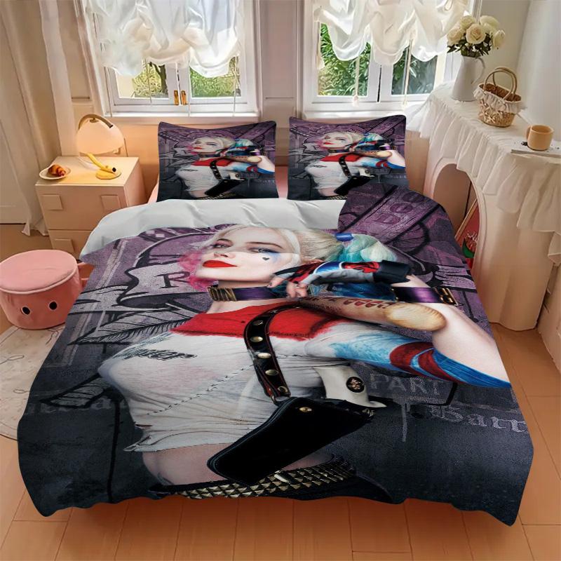 Harley Quinn'S Bold Style Print 3Pcs Bedding Setduvet Cover With 2 Bedropillowcase Home Birthday Gift