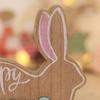 2 шт./компл. деревянные украшения кролика, милая статуя пасхального кролика, яркий внешний вид, фигурка пасхального кролика, настольный декор