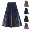 Women's Fashion Casual Solid Color High Waist Star Gradient Mesh Half-body Skirt
