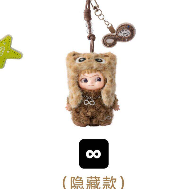 Genuine In Stock Wakuku 3.0 On A Roll Series  Dolls Cute Fluffy Collectable Figure Bag Charm Keychain Toys Holiday Gift