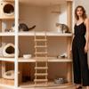 Кошачья лестница на стену 40 дюймов Когтеточка для котят Игровой комплекс для лазания кошек в помещении Для владельцев домашних животных Тренеров Любителей животных Офис