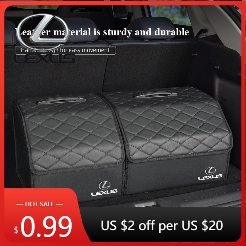 SKIA7 Interior Stickers Car Trunk Organizer Box Foldable Storage Tidying Bag Accessories For Lexus F SPORT GX460 Ct200h IS250 ES 220D
