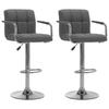 VidaXL Bar Stools 2 Pcs Light Grey Fabric
