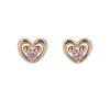 Disney Mickey Mouse Silver Earrings with Pink Gold Plating and Cubic Zirconia (VPRDSW0001)
