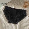 Women Panties Seamless Lace Bow Decor Soft Solid Color Elastic Thin High Waist Quick Drying Breathable Anti Septic Lady Underpants Briefs