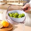 3-in-1 Fruit Strainer Basket Large Capacity Vegetable Strainer with Handle Fast Draining Kitchen Strainer Basket for Washing Drying Fruits Vegetables