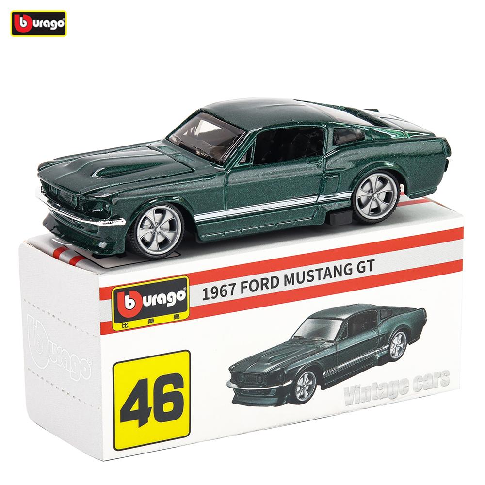 AABHT1 Bburago 1965 PONTIAC GTO Bugatti Lamborghini Cadillac Benz BMW Scale Car Model Replica Collection Kids Xmas Gift Toys for Boys