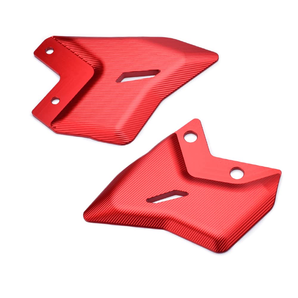 LEDISHUN Parts Aluminum Heel Plate Guards for Kawasaki Ninja 650 NINJA650 Z650 (1 Pair) 2017-2025 (Red)