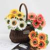 Simulated 5-Pronged Sunflower, Simulated Sunflower Bouquet, Home Furnishing, Living Room Ornament, Wedding Decoration