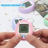 2PCS Macaron Mini Electronic Pet Machine Virtual Pet Tamagotchi Toy With Keyring Virtual Cyber Toy For Kids Birthday Gifts