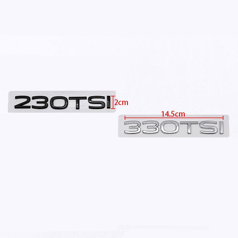 AAYT1 230TSI 280TSI 300TSI 330TSI 380TSI trunk labels new style number car stickers for Volkswagen refit rear boot displacement logo