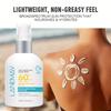 SPF60+ Daily Sun Protection Broad Spectrum - Hydroxy Acid and Vitamin E, Fast Absorption, Waterproof and Sweat-proof, Sunscreen, Suitable for The Body
