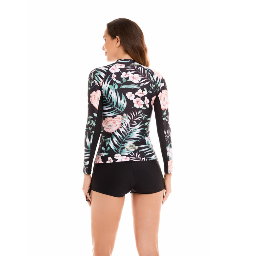 Split Long Sleeve Surfer Suit Sunscreen Women's Swimsuit Hot Spring Diving Suit Sexy Swimsuit