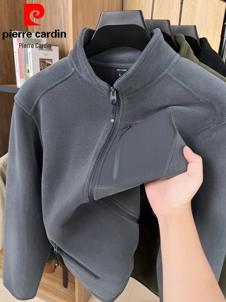 Pierre Cardin 2025 Men's Reversible Hooded Casual Jacket - Autumn Fashion for Middle-Aged Men