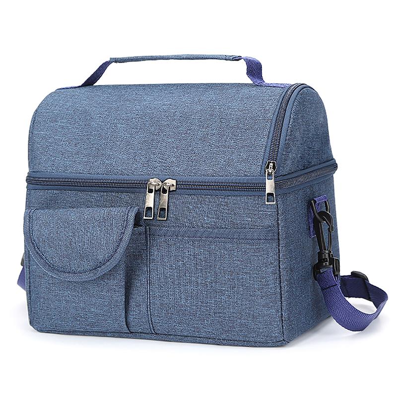 Большая изолированная коробка для ланча, герметичная сумка-холодильник с двумя отделениями для ланча для кемпинга, для мужчин и женщин, для хранения банок вина, сумка-холодильник