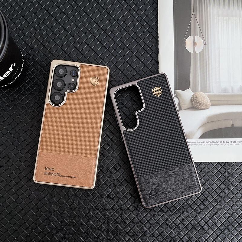 Чехол KIGC серии Ultimate Perfection для Samsung Galaxy S23 S24 S25 Ultra Plus, задняя крышка из матовой кожи
