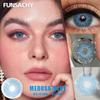 FUNSACHY 1 Pair New Color Contact Lenses for Eyes Beautiful Pupil Fashion Gray Brown Soft Lenses Yearly Cosmetics Korean Lens
