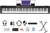 Starfavor Electronic Keyboard 88 128 128 Для хранения энергии В комплекте фортепиано, клавиши, полутяжелая клавиатура, тоны, ритмы, для начинающих, для детей,