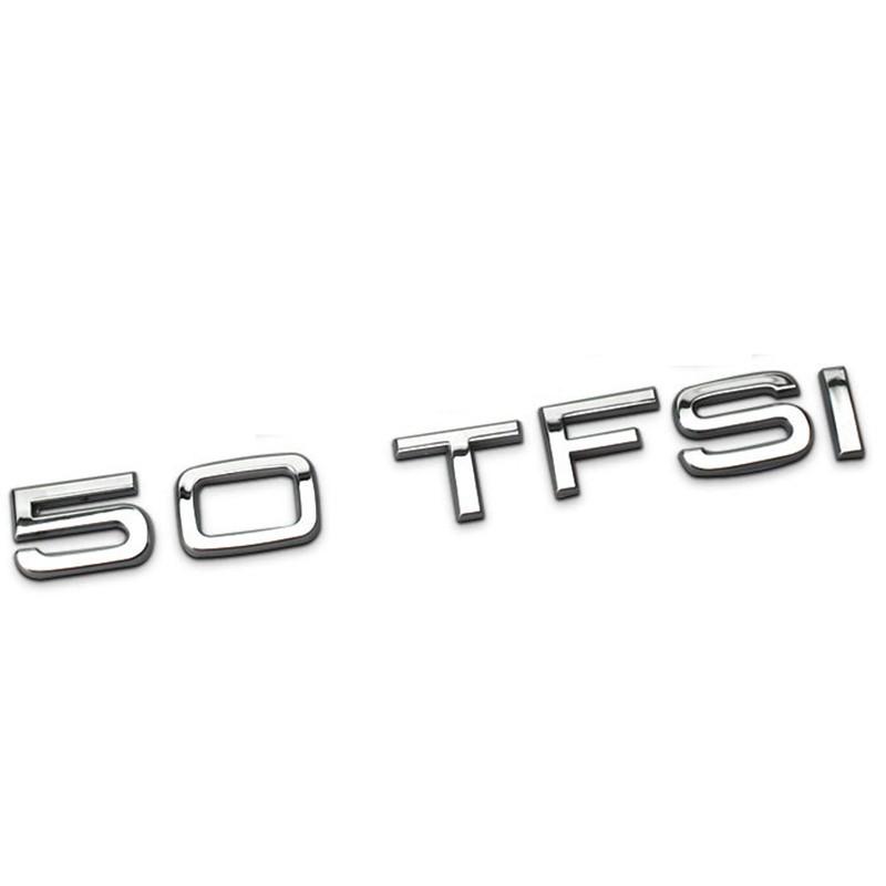 Модифицированные буквы 30, 35, 40, 45, 50 TFSI V6T V8T, смешанная металлическая наклейка на автомобиль, подходит для всех задних знаков автомобиля, наклейки с логотипом