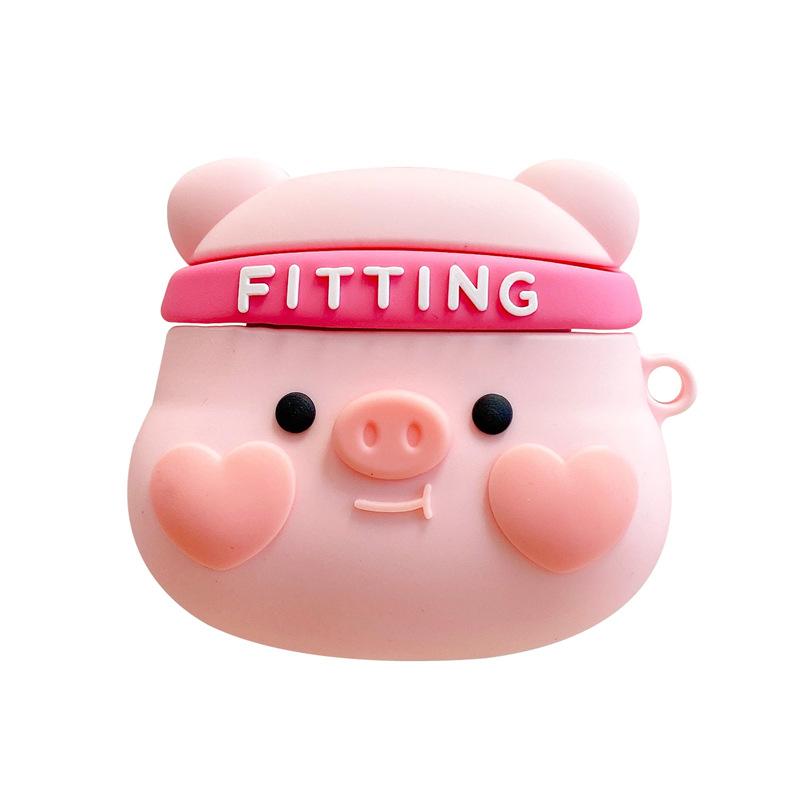 3D Розовый Поросенок для Apple Airpods Pro 2 Милый Чехол Airpods 1 2 3 Pro Чехол для Наушников Беспроводная Зарядка Чехол для Гарнитуры