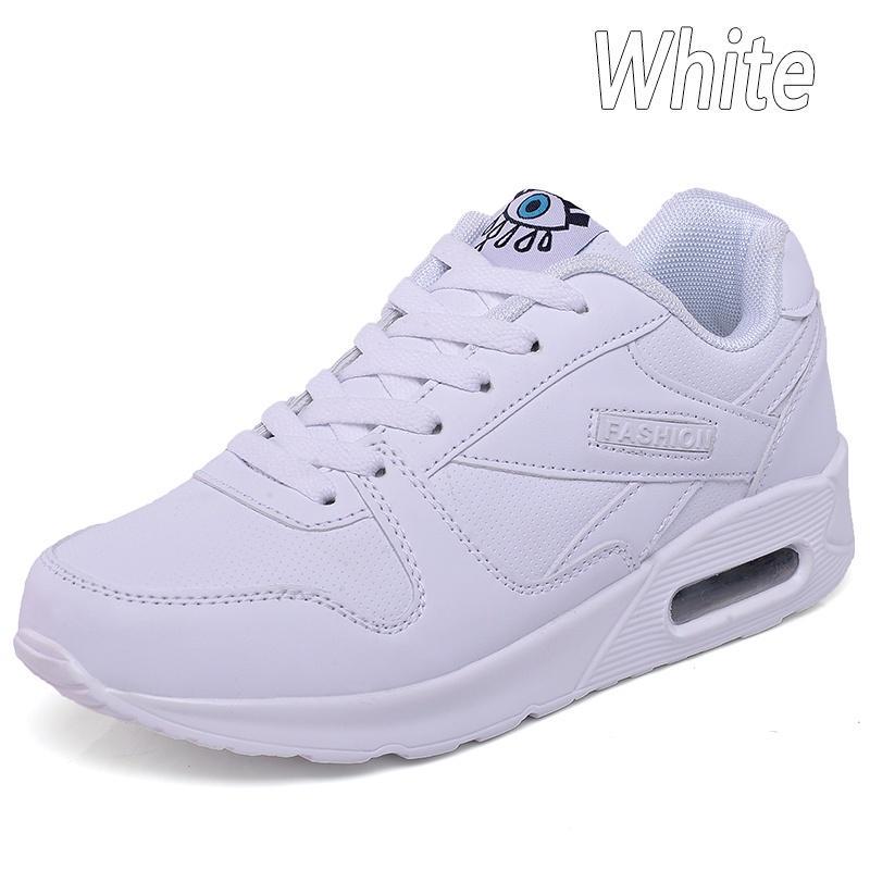 Женская повседневная обувь Кожаная обувь на платформе Женские кроссовки Женские белые кроссовки Легкая обувь