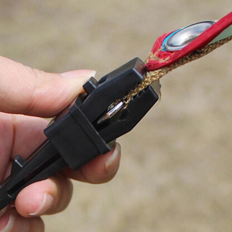 New 2 Pcs Tents Wind Rope Clamp Awnings Outdoor Camping Plastic Clip Tents Accessories CON