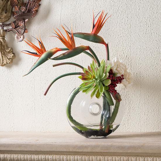 Artificial Flower Bird Of Paradise Fake Plant Silk Strelitzia Reginae Home Decor