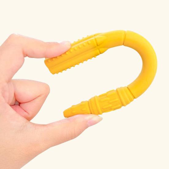 Прорезыватель для младенцев, палочка для еды, ручной гибкий жевательный игрушка в форме ракеты, мягкий силиконовый прорезыватель для младенцев, облегчение прорезывания зубов, сенсорный