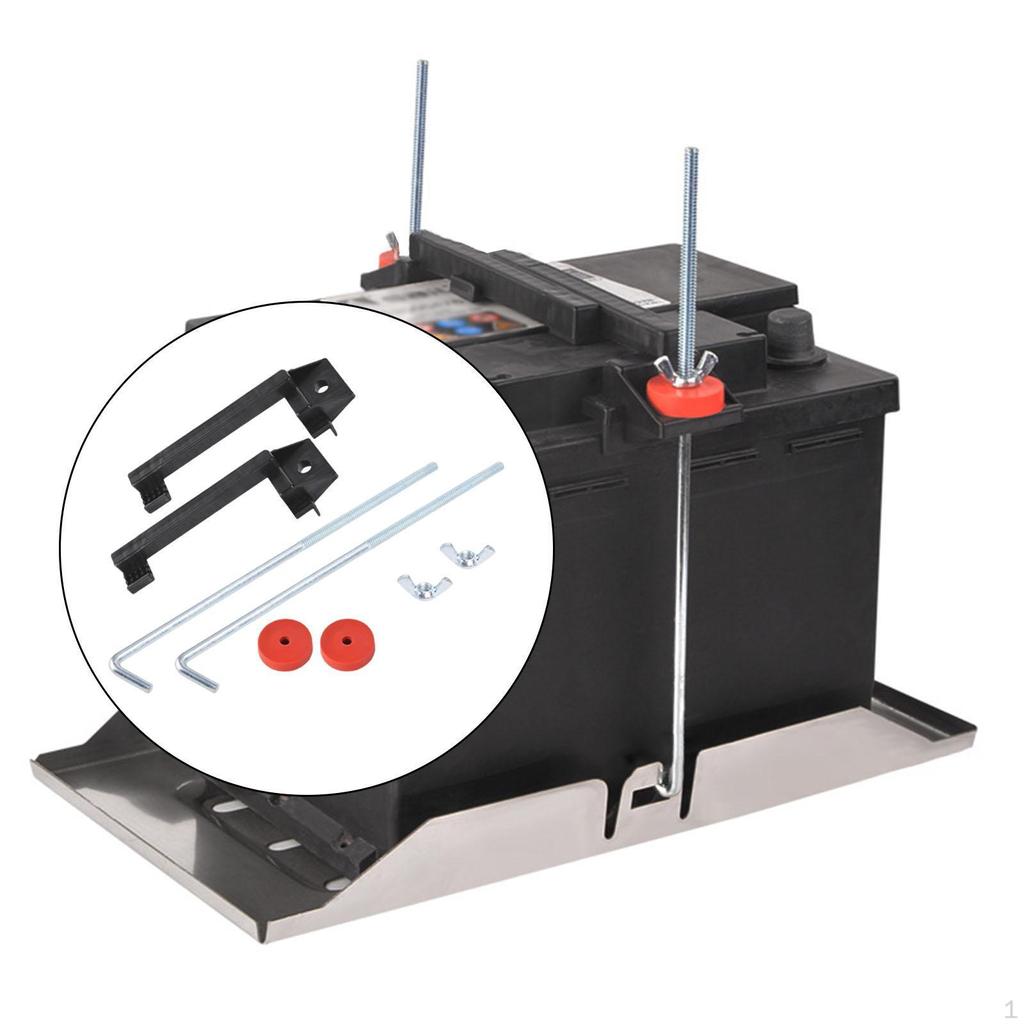 Car Battery Hold Down Set Holder Kit Sturdy Durability Practical Automotive Accessories