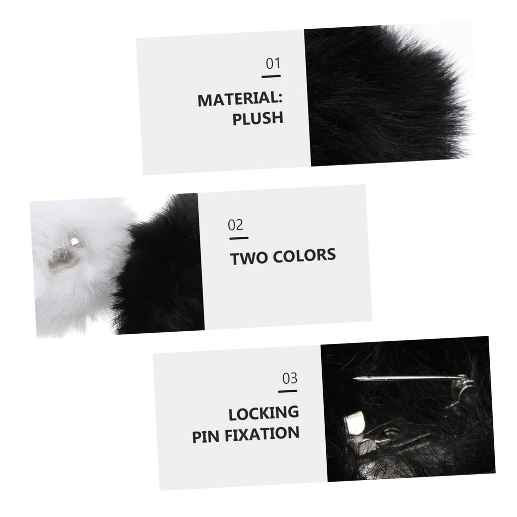 LEDMOMO Plush Bunny Tail with Safety Pin, Lightweight and Easy To Attach, Perfect for Cosplay Props, Halloween, Parties, Carnivals, and Easter, 2