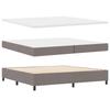 Box Spring Bed with Pillows and Headboard Taupe 200 x 200 cm Fabric