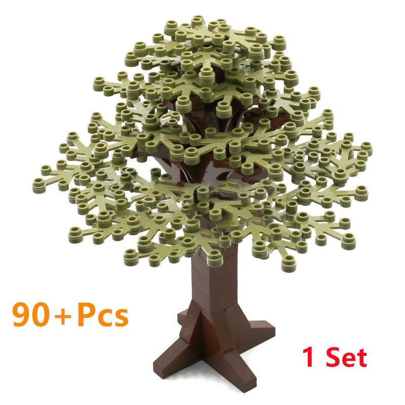 Buildings Blocks Tree Flower Sets City Plant Garden Bonsai Forest Natural City Street View Park Jungle MOC Model Toys For Kids