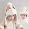 Thicken Warm Winter Hat for Children Earmuff Pilot Hat Plush Bomber Hat Outdoor Activity Trapper Hat for Cold Weather