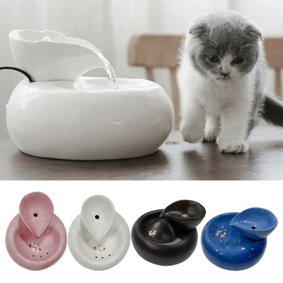 Cat Drinking Fountain Large Capacity Automatic Water Cycle Silent Pet Ceramic Water Dispenser Dog Drinking Bowl Pet Supplies