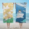 K-ketnipz Towel Textile Bathrobe Beach Cartoon Art Quick-Drying Kawaii Cute Lightweight Portable Camping Swim Funny Pool Travel