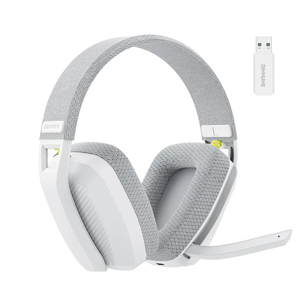 BINNUNE BW06 Беспроводная игровая гарнитура 2,4 ГГц Bluetooth с микрофоном для PS5 PS4 PC Mac Playstation Беспроводная игровая гарнитура с микрофоном