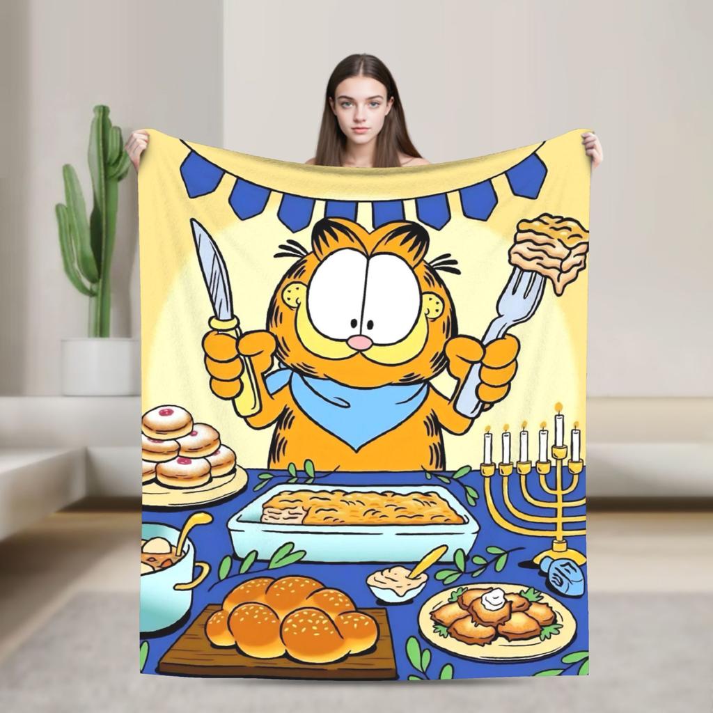 G-Garfields Blanket  Soft Novelty Plush Throw Blanket For Children Living Room Flannel Bedspread Bed Cover