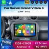 Android 14 Carplay Auto WIFI+4G для Suzuki Vitara 4 2017 2018 2019 2020 2021 2022 Автомобильный радиоприемник стерео мультимедиа GPS видеоплеер