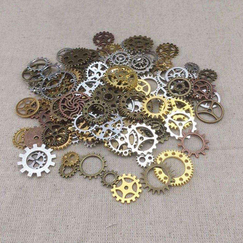 Fashion Mixed Vintage DIY Charms Making Craft Arts Watch Parts Jewelry Cogs & Gears Steampunk